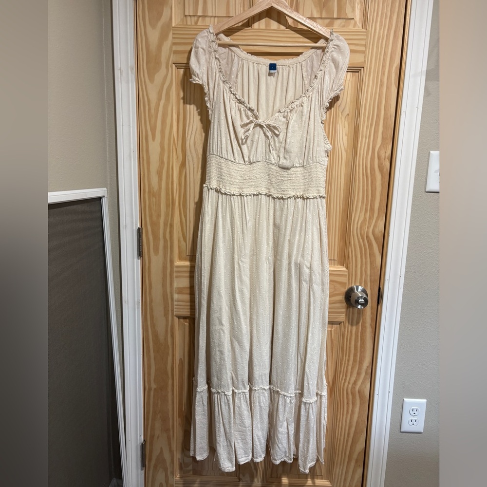 Old Navy Puff Sleeve Peasant Maxi Dress
